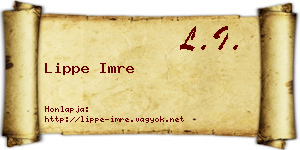 Lippe Imre névjegykártya